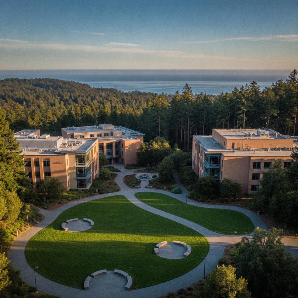 California Santa Cruz Üniversitesi kampüsünden genel görünüm