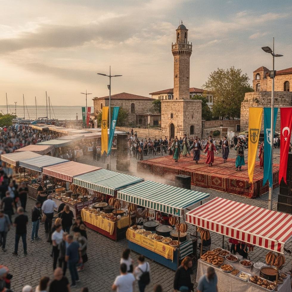 Çanakkale Kültür Yolu Festivali'nde sahne alan sanatçılar.