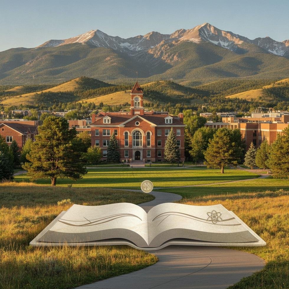 Colorado School of Mines kampüsünden geniş bir açı görüntüsü