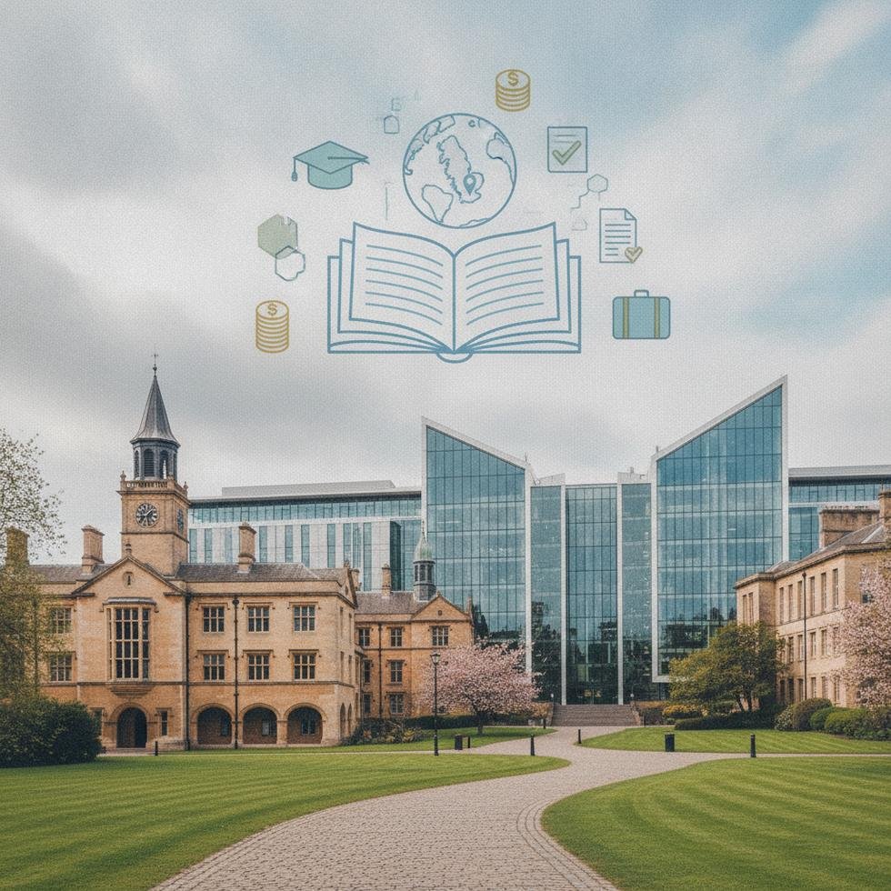 Coventry Üniversitesi kampüsü ve öğrenciler