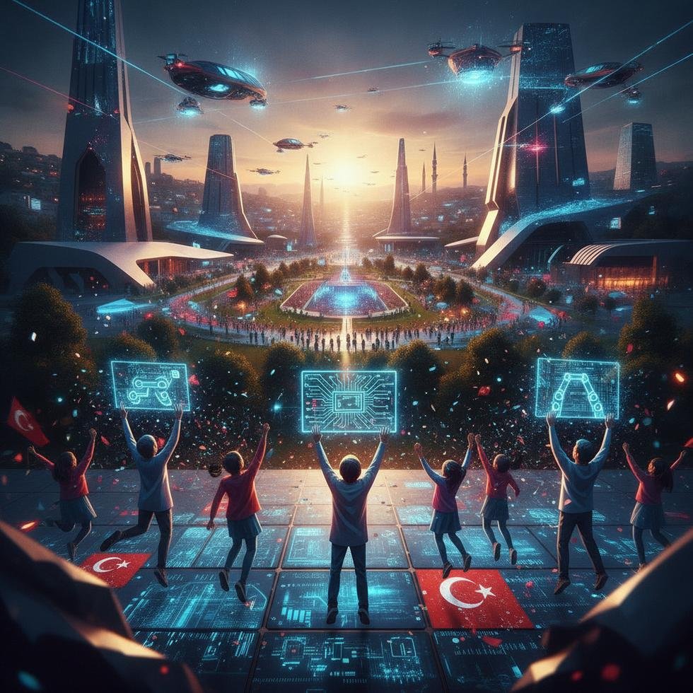 Eskişehirli öğrenciler TEKNOFEST'te yarışırken.
