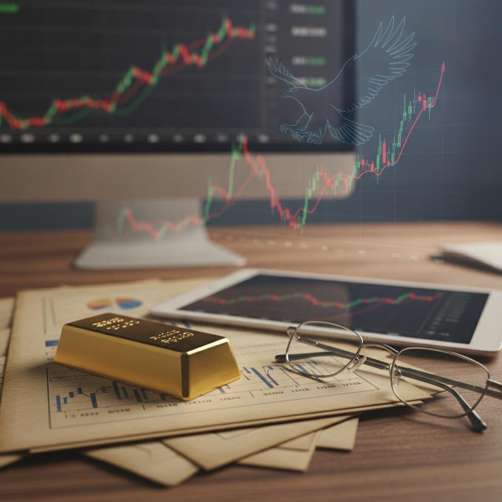Finansal analist altın grafiği incelemesi