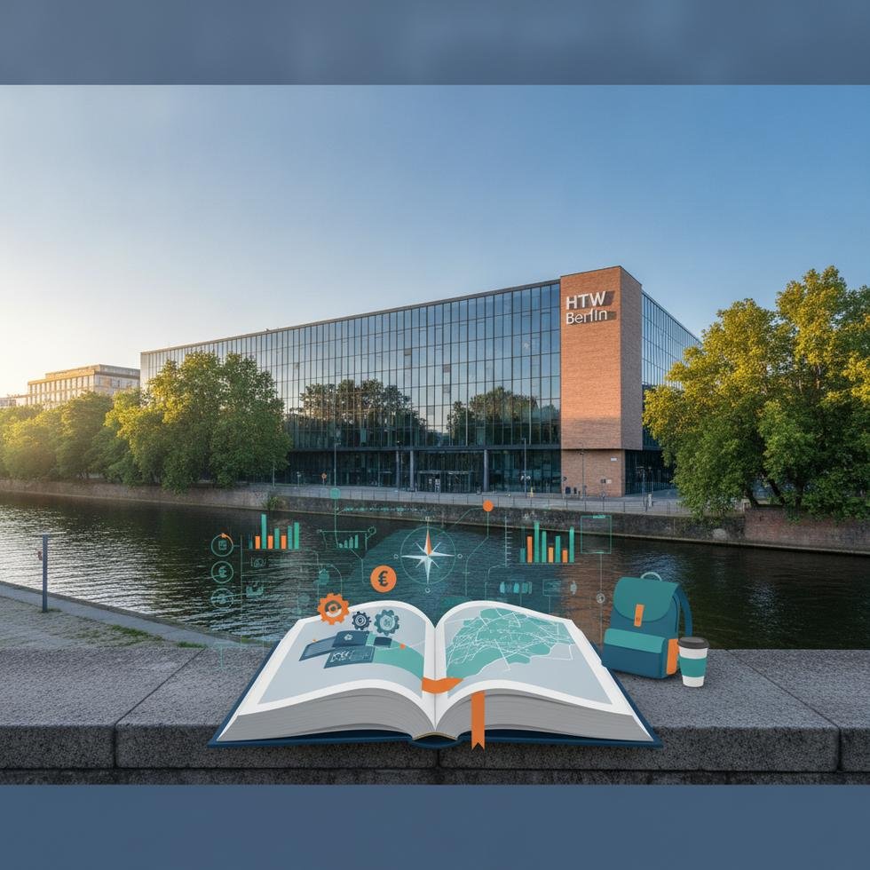 HTW Berlin üniversite kampüsü ve Berlin şehir manzarası