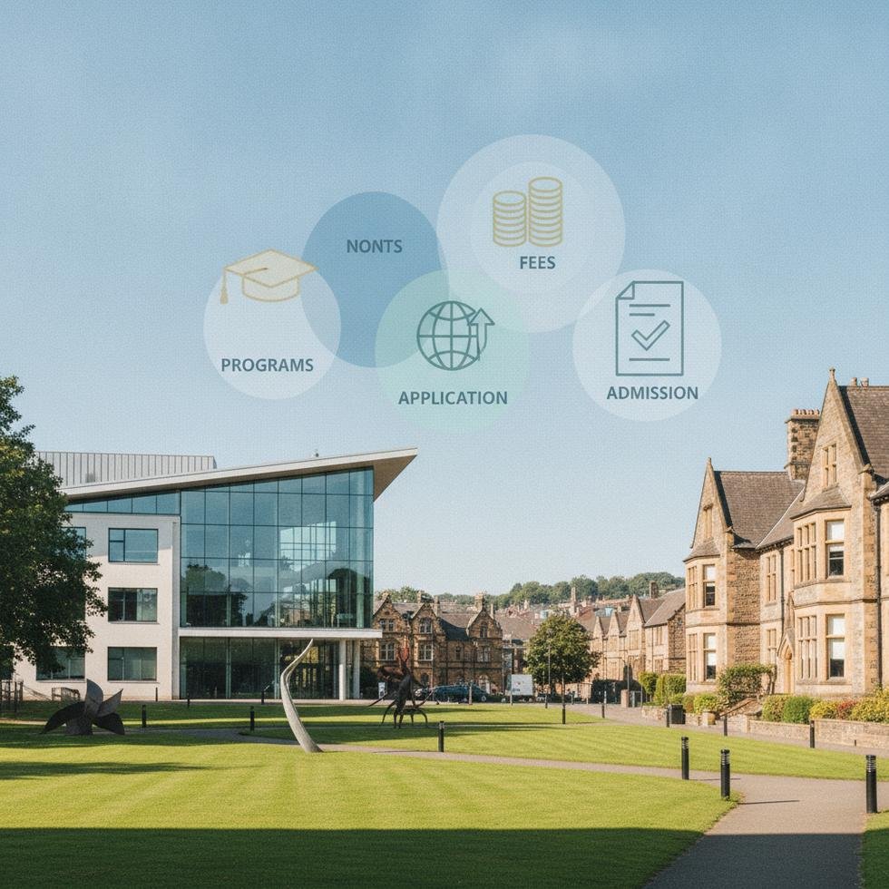 Huddersfield Üniversitesi kampüsünden genel görünüm