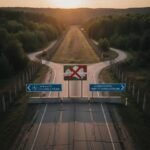 Letonya-Belarus sınır kapısı kapalı tabelası