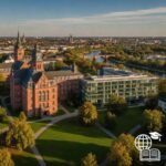 Magdeburg Üniversitesi kampüsünden genel görünüm