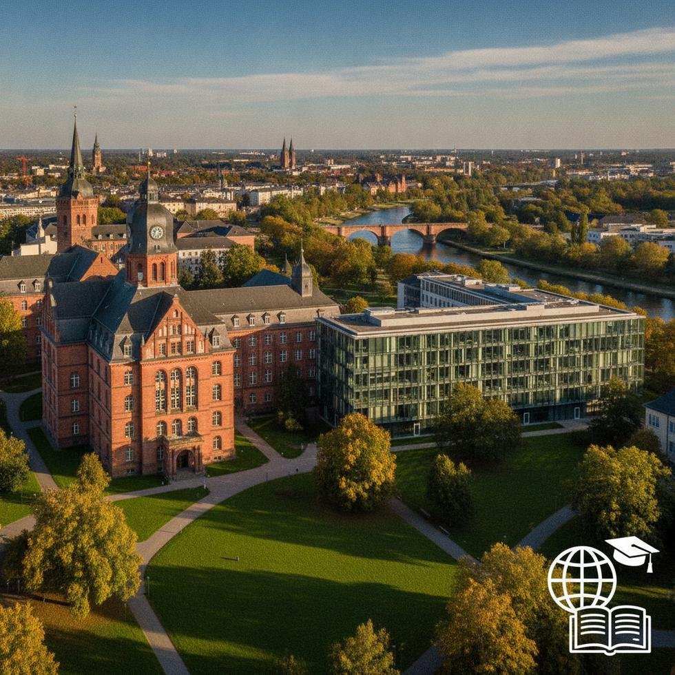 Magdeburg Üniversitesi kampüsünden genel görünüm