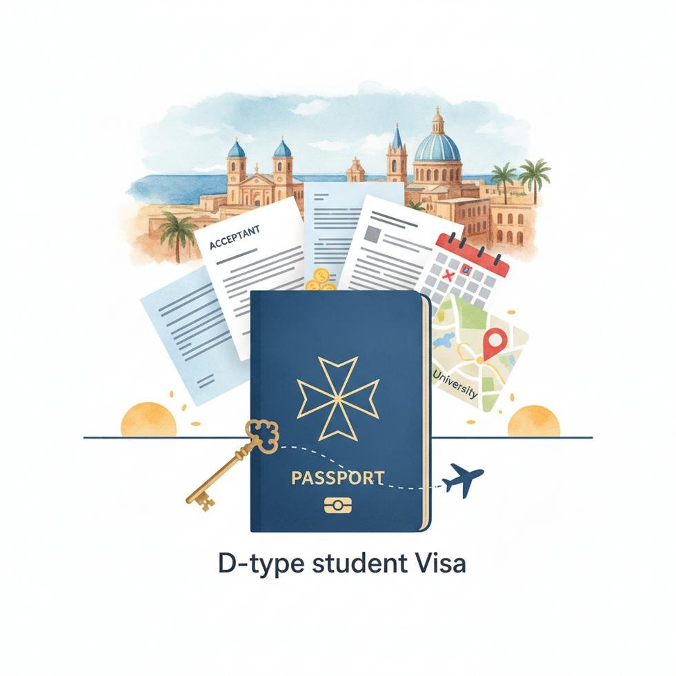 Malta öğrenciler ve vize başvuru belgeleri