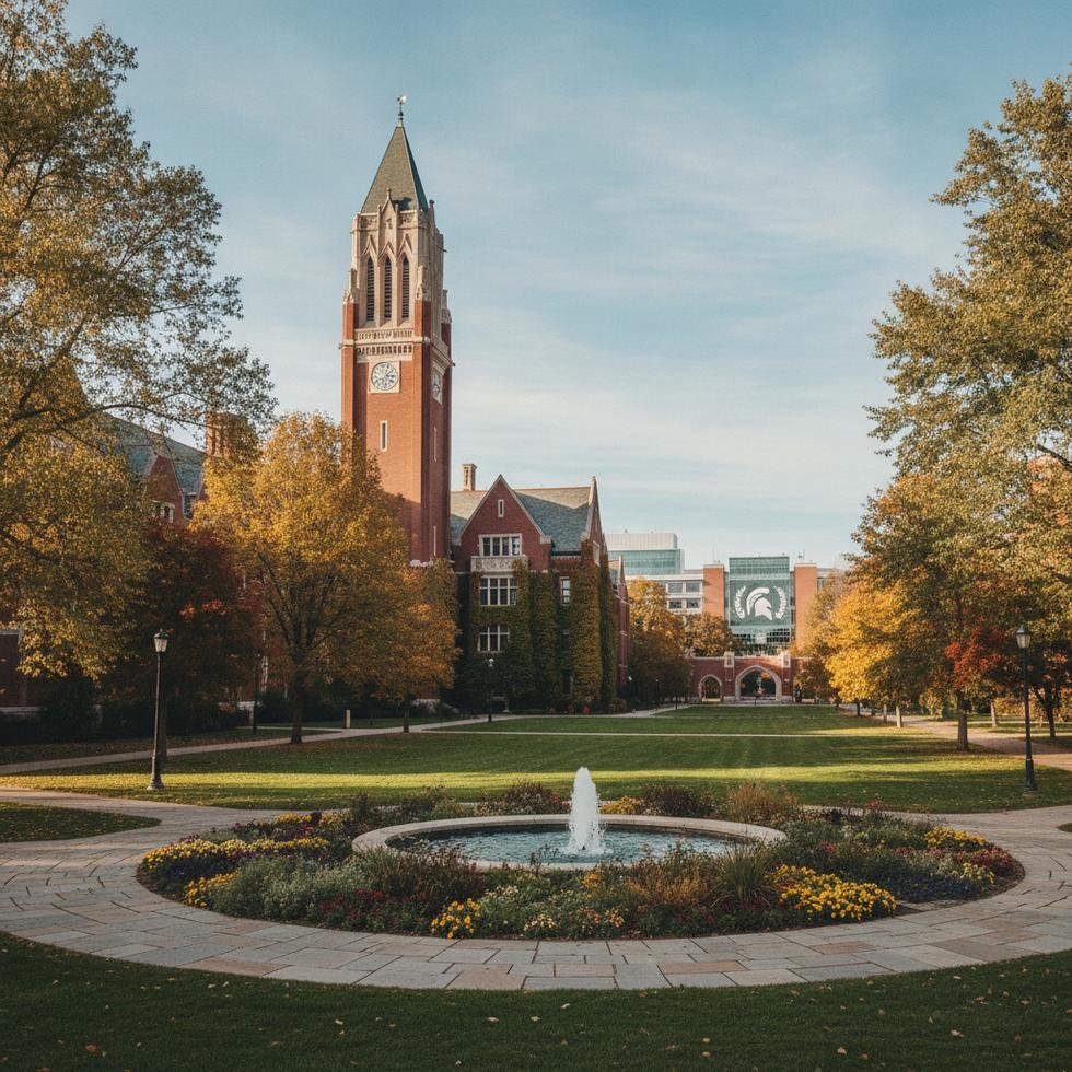 Michigan Devlet Üniversitesi kampüsü ve öğrenci yaşamından görüntü