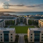 Plymouth Üniversitesi kampüs ve deniz manzarası