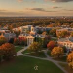 Rutgers Üniversitesi kampüslerinden genel görünüm