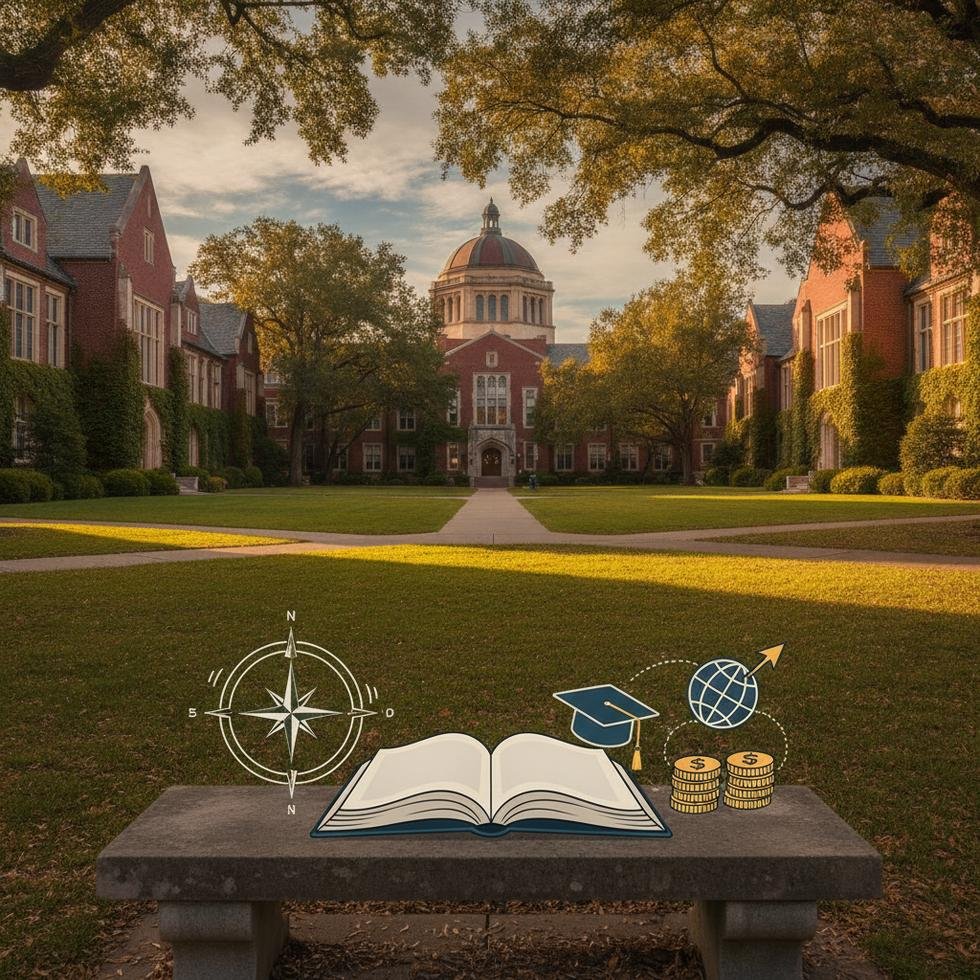 Southern Methodist Üniversitesi kampüsünden genel görünüm