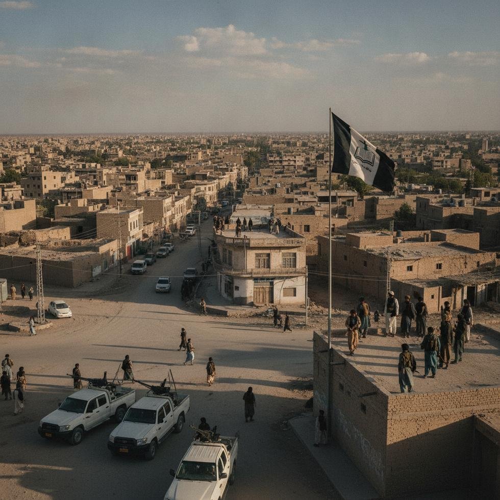Taliban üyeleri Afganistan'da kontrol sağlıyor
