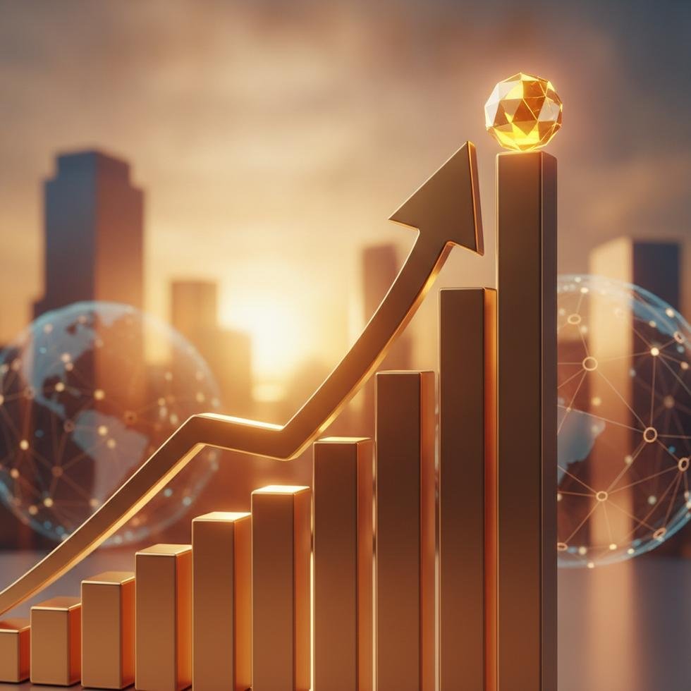 Borsa endeksi grafik yükseliş