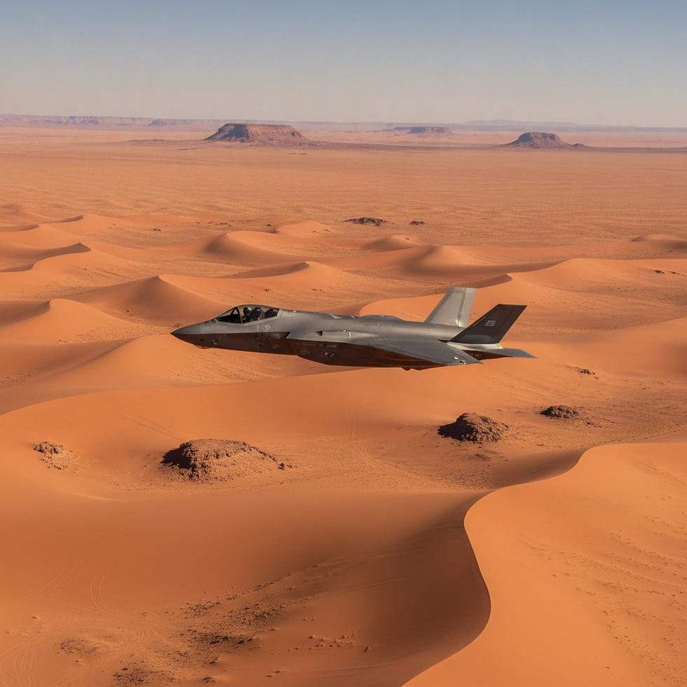 F-35 savaş uçağı uçuş sırasında