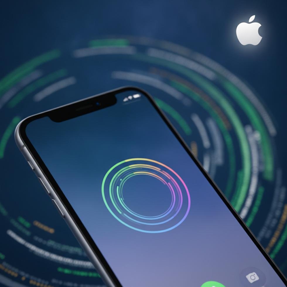 Siri arayüzünü gösteren bir iPhone