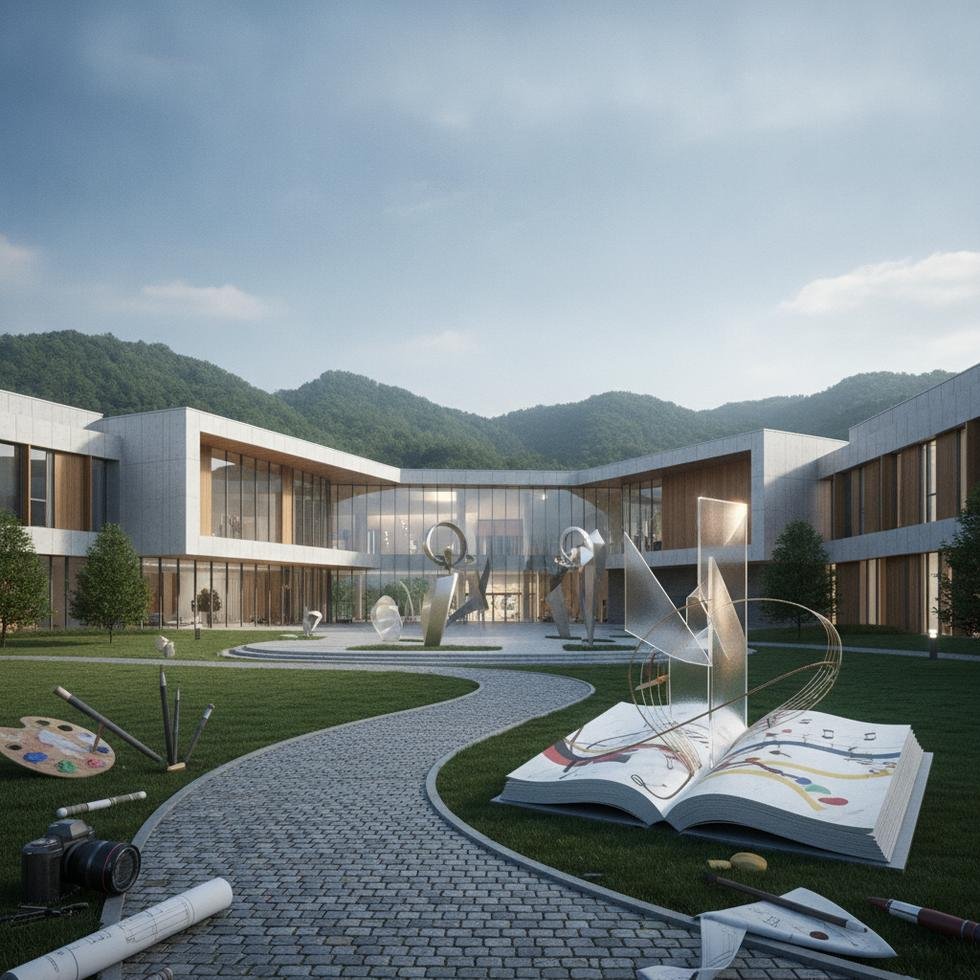 Arts University Bournemouth üniversite kampüsü ve yaratıcı sanatlar öğrencileri