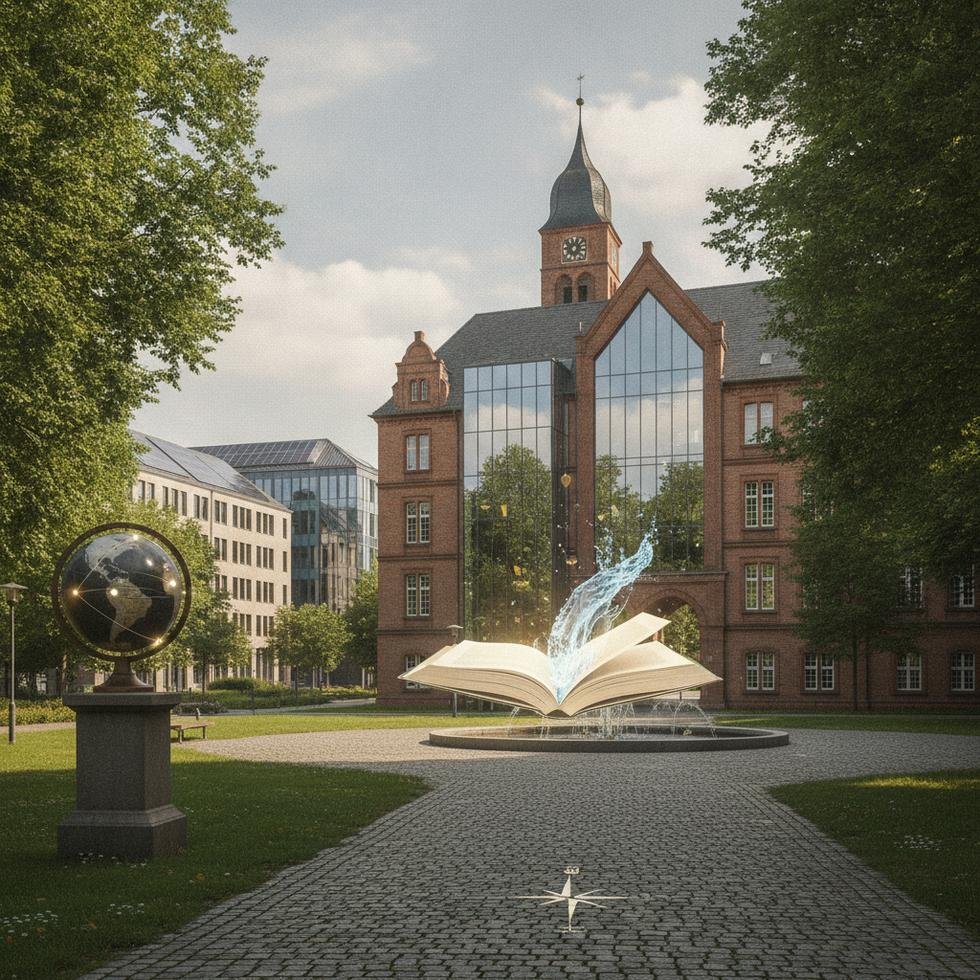 Bremen Uygulamalı Bilimler Üniversitesi kampüsünden genel görünüm