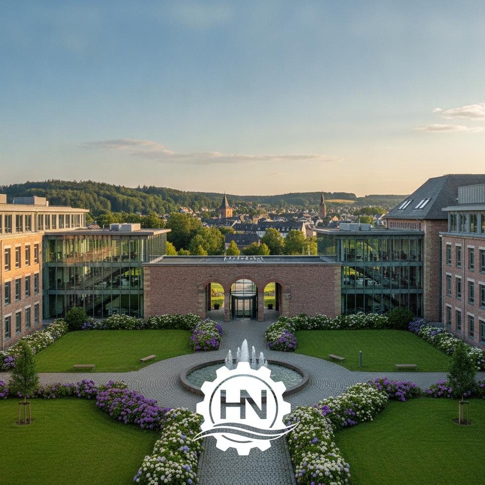 Hochschule Niederrhein üniversitesi kampüs binaları ve öğrenciler