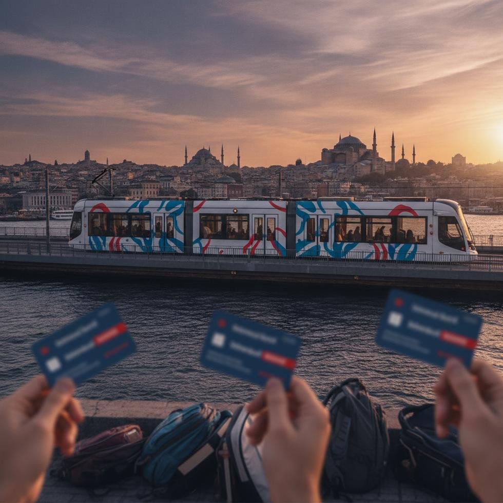 İstanbul'da İstanbulkart ile toplu taşıma kullanan öğrenciler