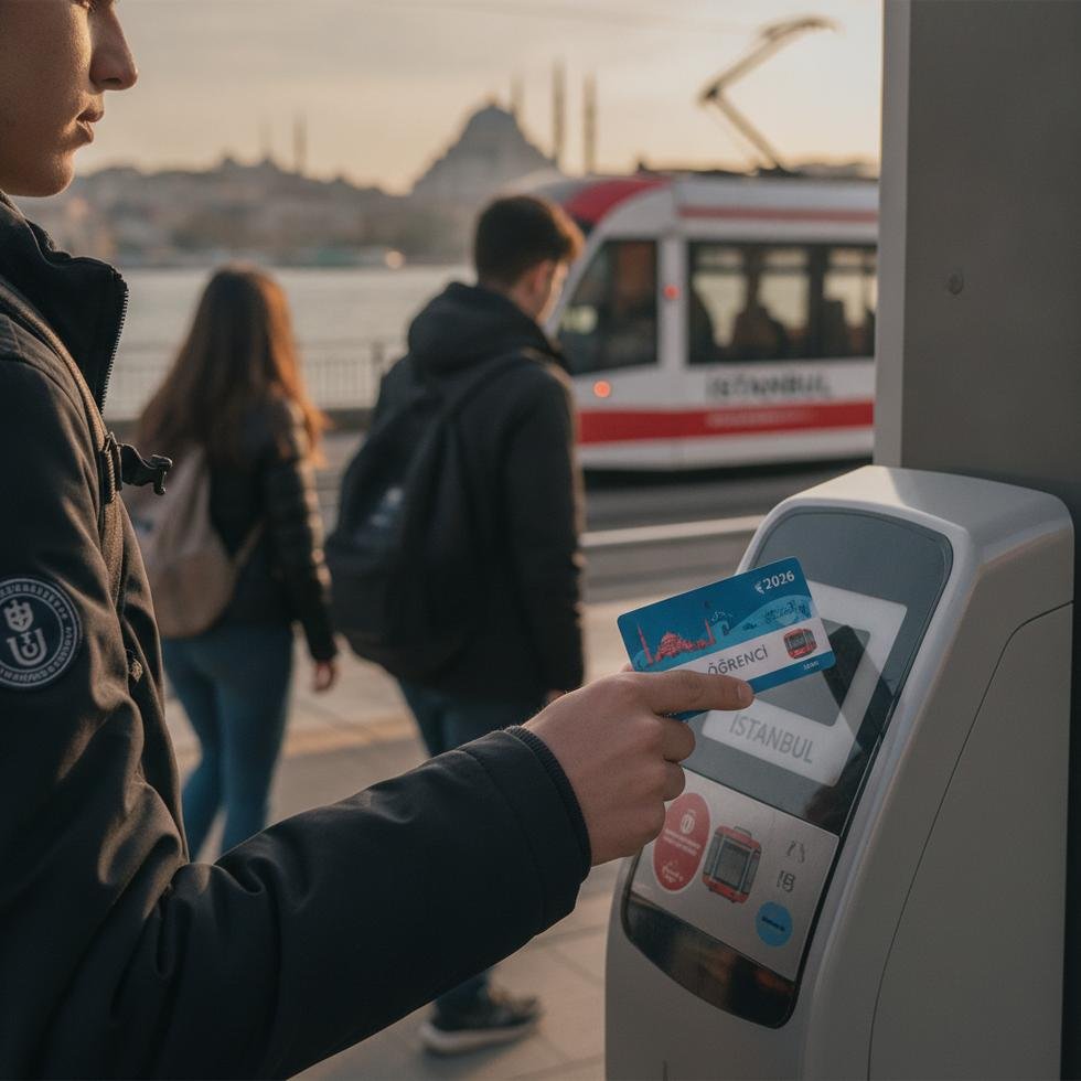 Öğrenciler İstanbul'da toplu taşıma kullanırken
