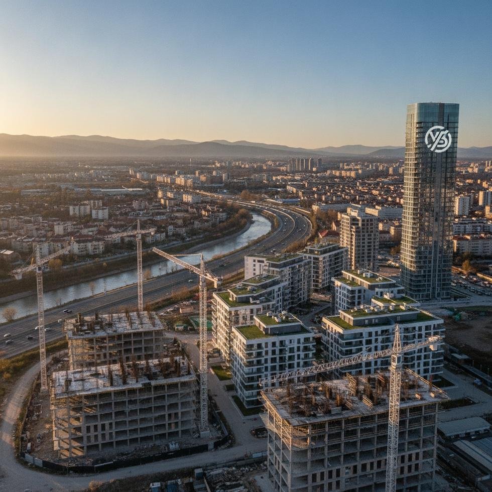 Kentsel dönüşüm sürecindeki modern binalar ve vinçler
